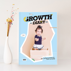 竖款覆膜硬壳精装册-儿童相册/电子相册（Growth Diary）