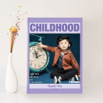 竖款覆膜硬壳精装册-儿童版（童年childhood）粉紫色相册