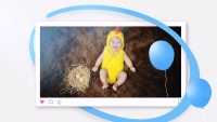 ins风相片分享界面宝宝动态成长视频模板