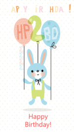 生日快乐兔子海报