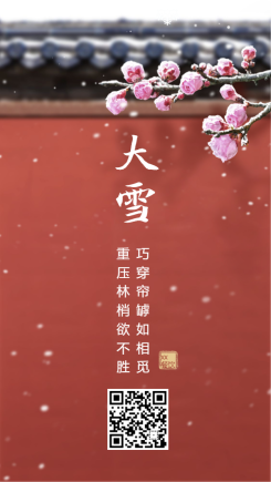 大雪节气/餐饮美食/中国风实景/手机海报