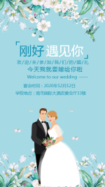 文艺清新范浪漫婚礼邀请海报