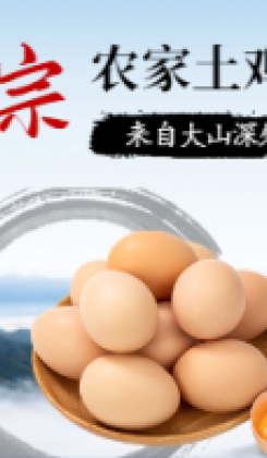食品生鲜土鸡蛋特产小程序封面图海报